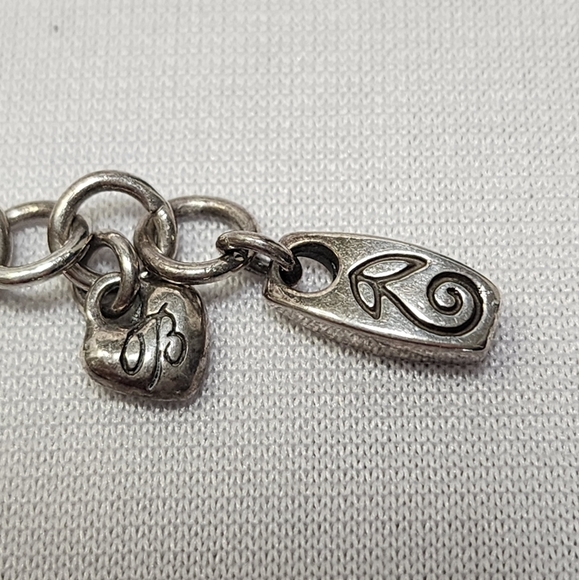 RETIRED Brighton 16"-18" Blue Crystal Round Decorative Bezel Slide Necklace - Picture 12 of 12